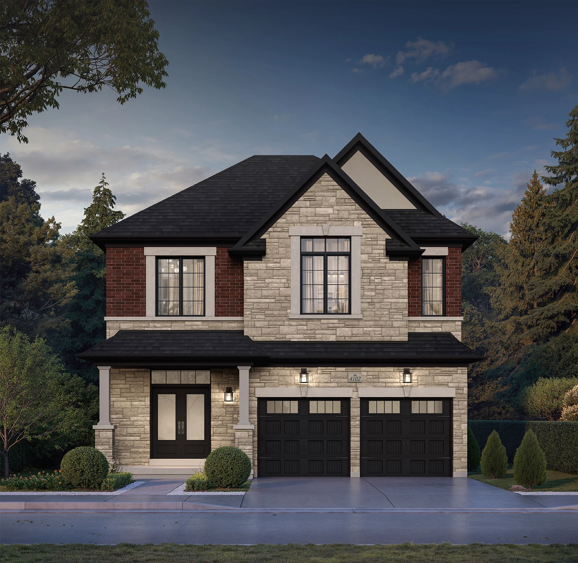 THE GLENMOORE Elevation Rendering 1