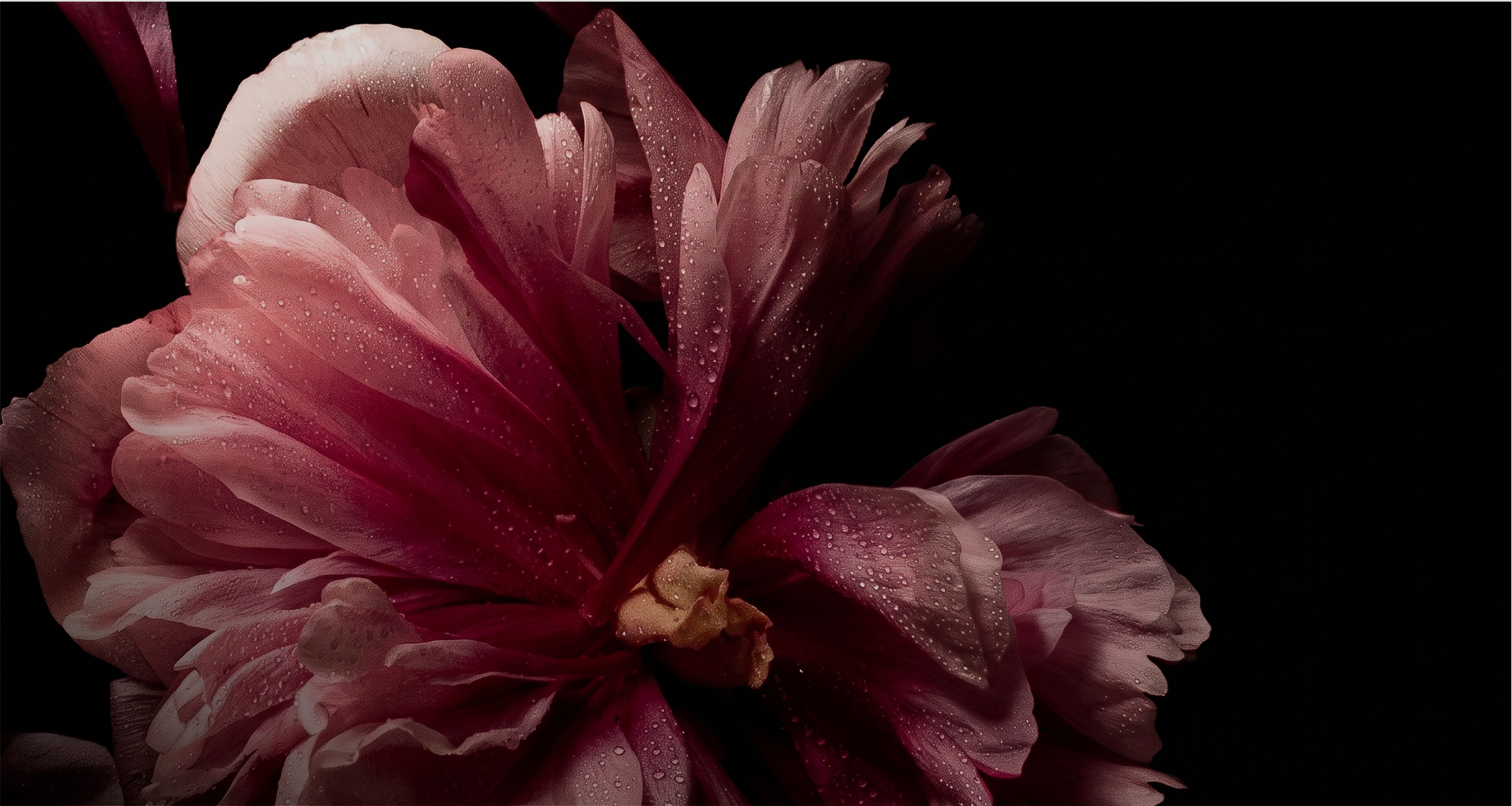 Peony flower display