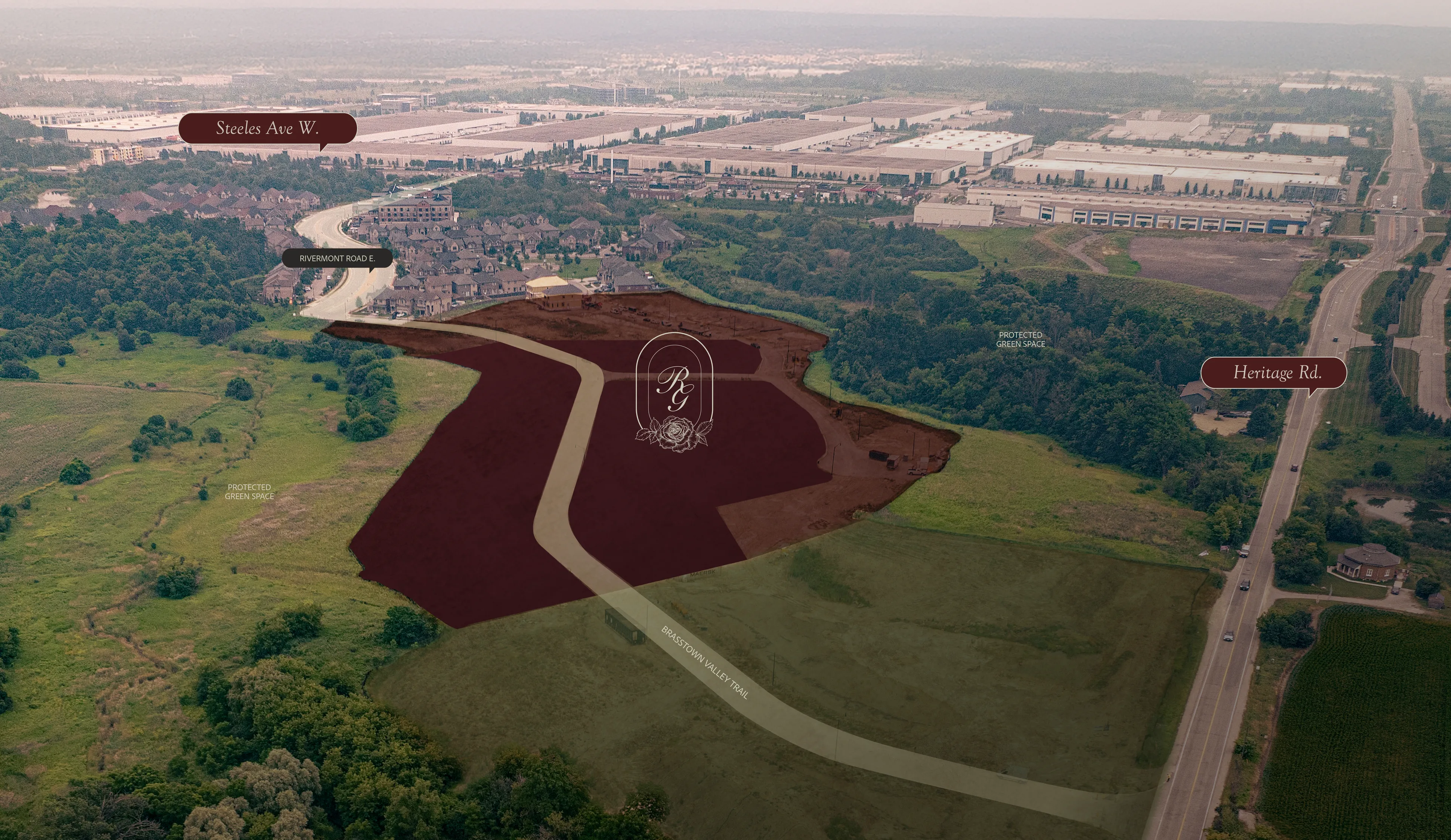 Rosemont Grove Aerial Map Overview